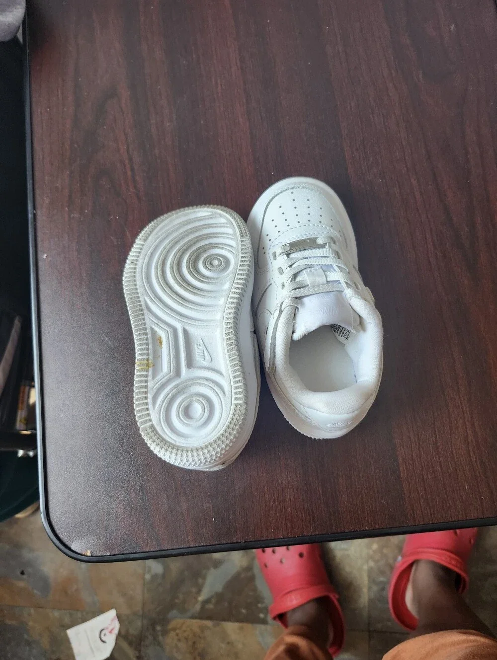 Nike Kids White Low-Top Lace-Up Sneakers